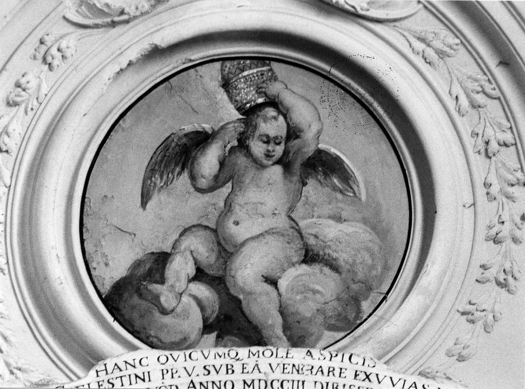 Gloria di San Pietro Celestino e angeli (dipinto) - ambito italiano (sec. XVIII)