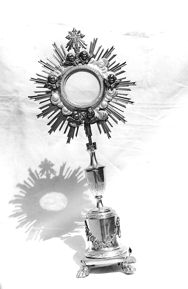 ostensorio - a raggiera - ambito Italia centrale (secondo quarto sec. XIX)