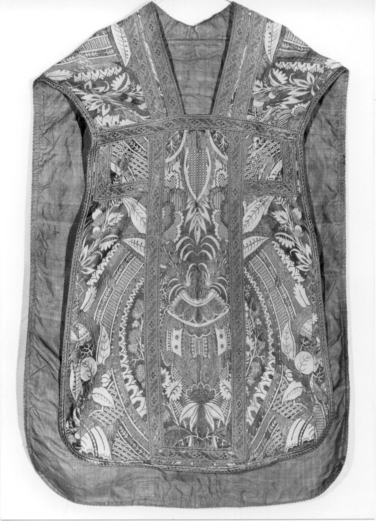 paramento liturgico, elemento d'insieme - manifattura italiana, manifattura francese (prima metà sec. XVIII)