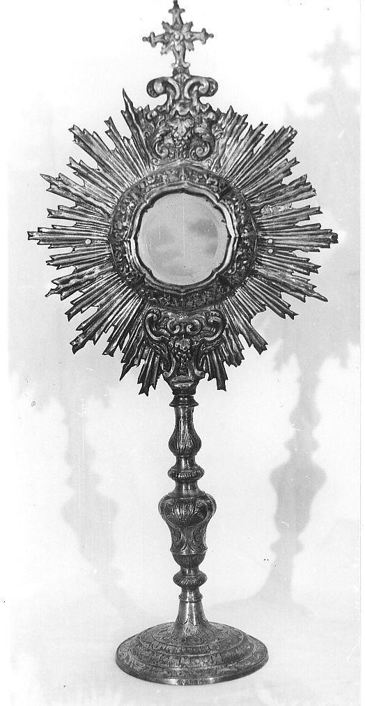 ostensorio - a raggiera - ambito napoletano (secondo quarto sec. XVIII)