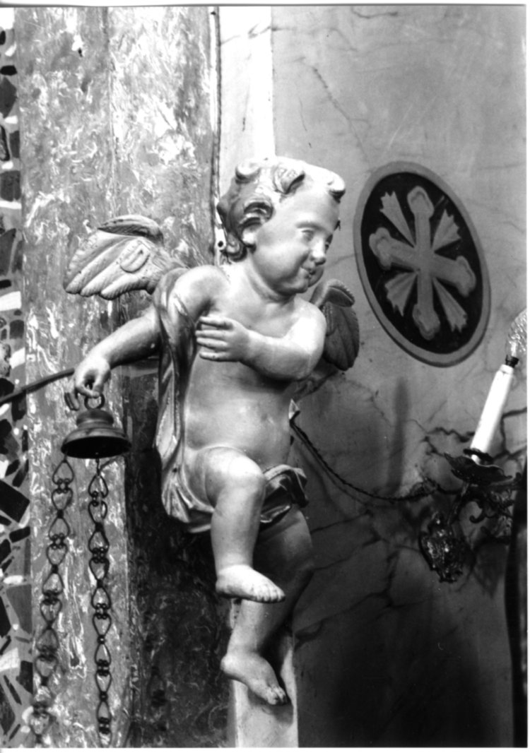 putto alato (scultura, serie) - bottega Italia centrale (sec. XIX)