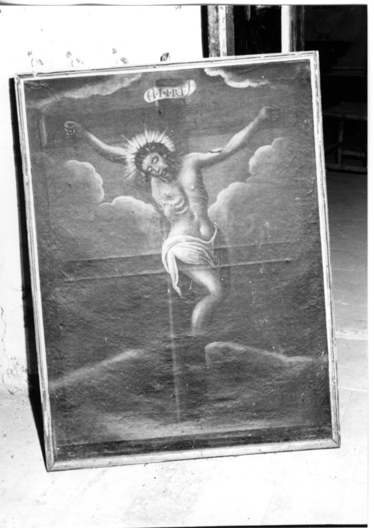 Cristo crocifisso (dipinto, opera isolata) - bottega Italia centrale (sec. XIX)