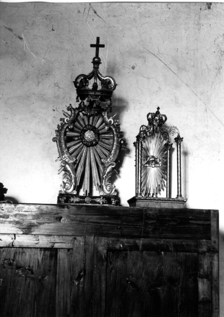 tronetto per esposizione eucaristica, opera isolata - bottega Italia centrale (sec. XVIII)