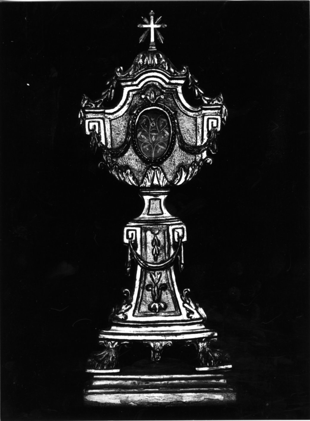 reliquiario - a ostensorio, serie - bottega Italia centrale (sec. XIX)