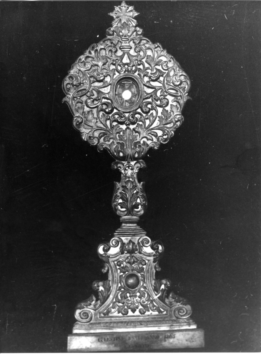 reliquiario - a ostensorio, opera isolata - bottega Italia centrale (sec. XIX)