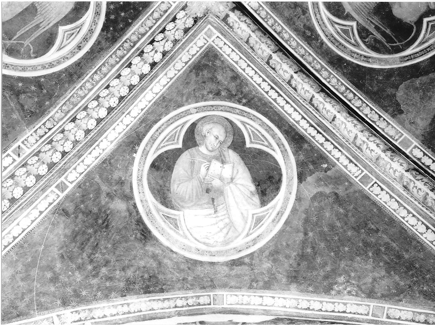 simbolo di San Matteo: figura umana (dipinto, elemento d'insieme) - ambito abruzzese (seconda metà sec. XIV)