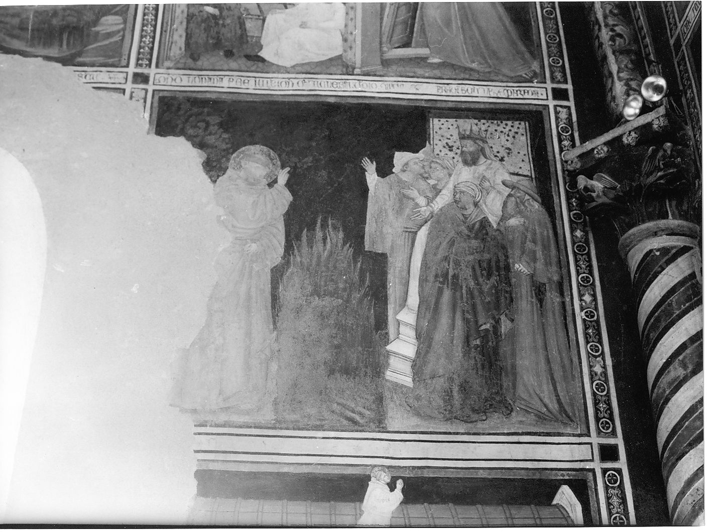 San Francesco d'Assisi predica davanti al sultano (dipinto, elemento d'insieme) - ambito abruzzese (seconda metà sec. XIV)