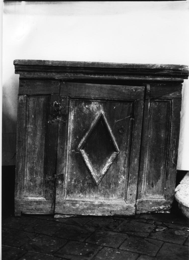 mobile da sacrestia, opera isolata - bottega Italia centrale (sec. XVI)