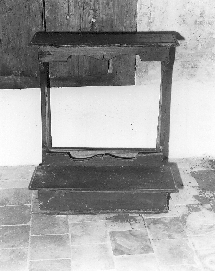 inginocchiatoio, opera isolata - bottega aquilana (sec. XIX)