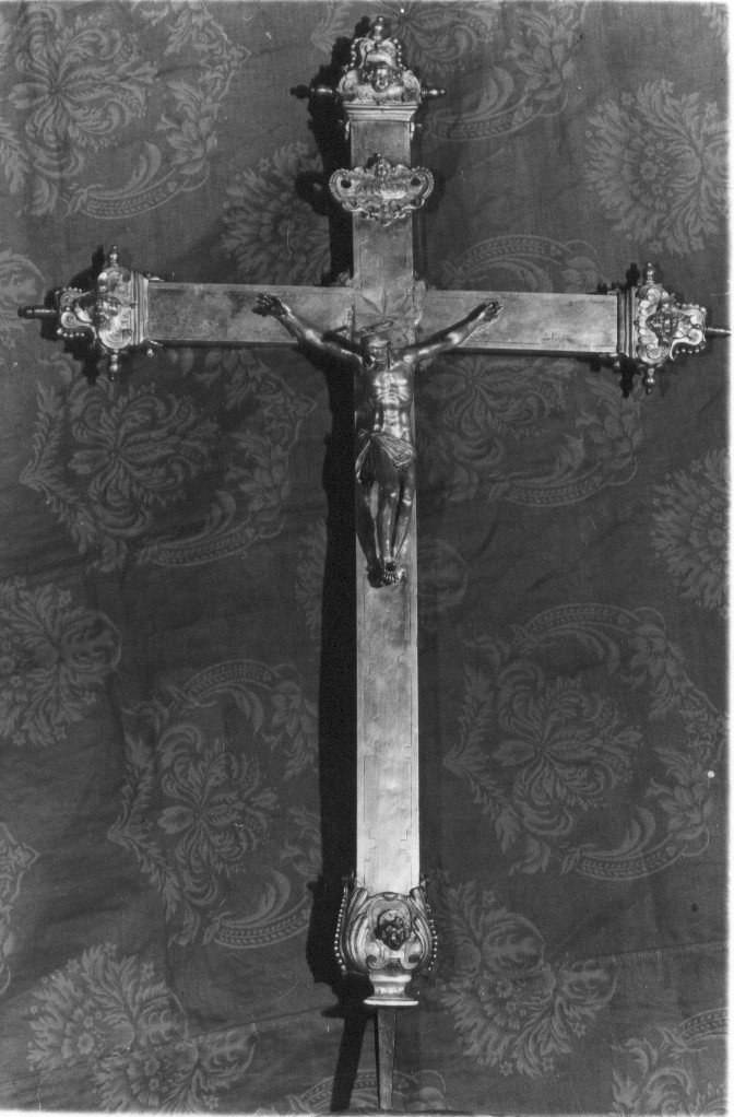 croce processionale, opera isolata - bottega napoletana (sec. XVIII)