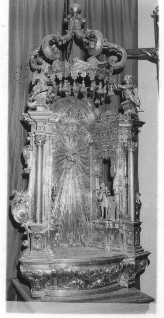 tronetto per esposizione eucaristica, opera isolata di Aiello Sebastiano (attribuito) (sec. XVIII)