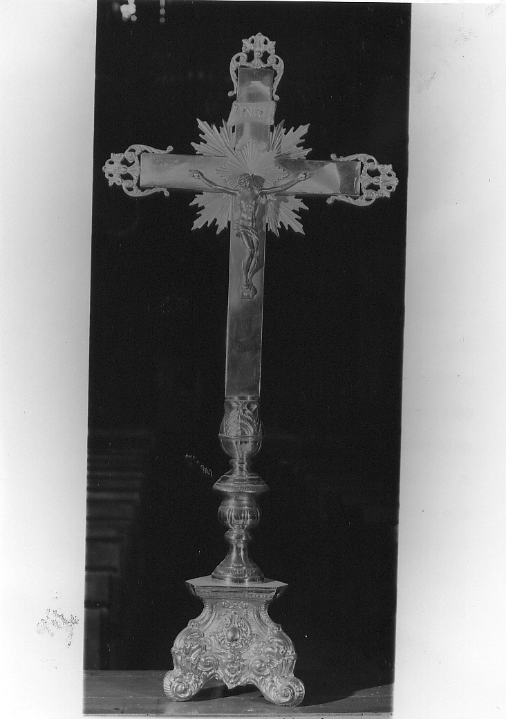 croce d'altare, opera isolata - bottega abruzzese (sec. XVIII)