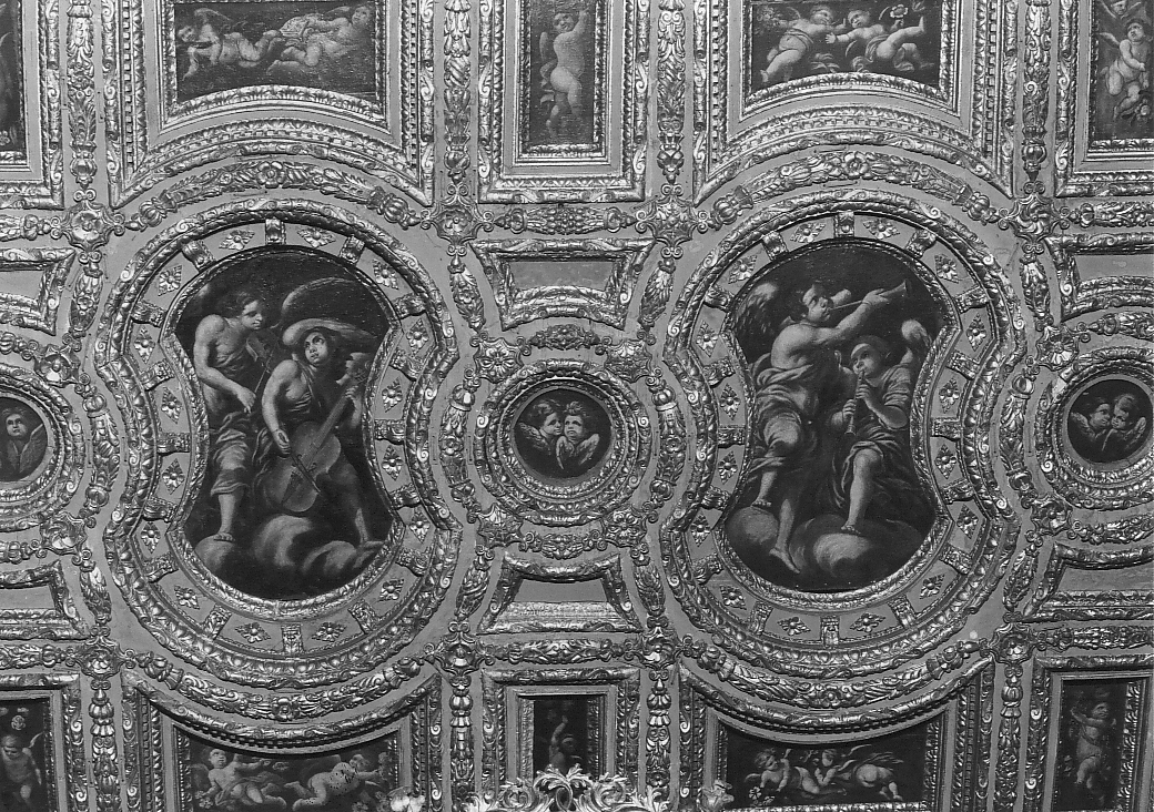 angeli musicanti (dipinto, insieme) - ambito napoletano (sec. XVII)