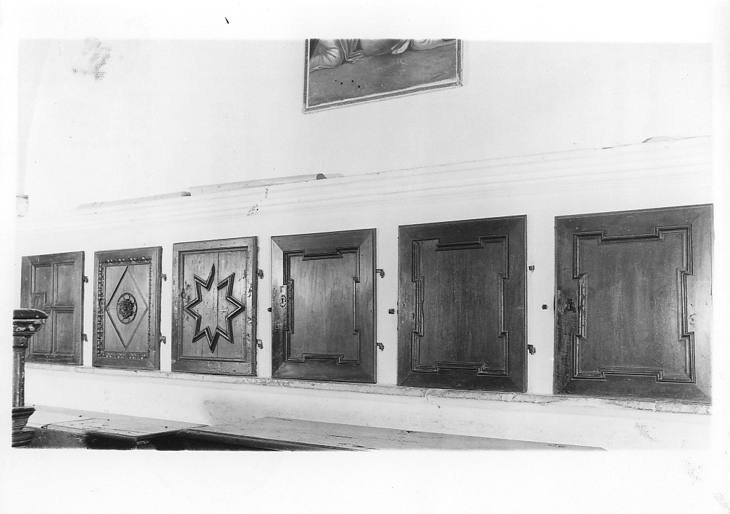 anta di armadio, serie - bottega pescolana (secc. XVI/ XVII)