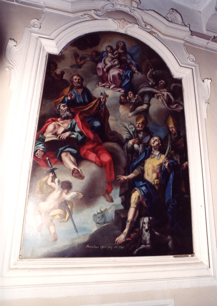 Sacra Conversazione, Madonna con Bambino e Santi (dipinto, opera isolata) di Ciferri Bernardino (attribuito) (sec. XVIII)