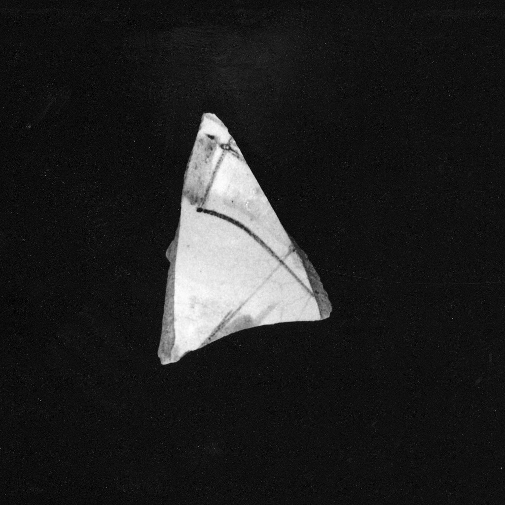 Motivo decorativo (fondo di piatto, frammento) - manifattura abruzzese (fine/inizio secc. XVII/ XVIII)