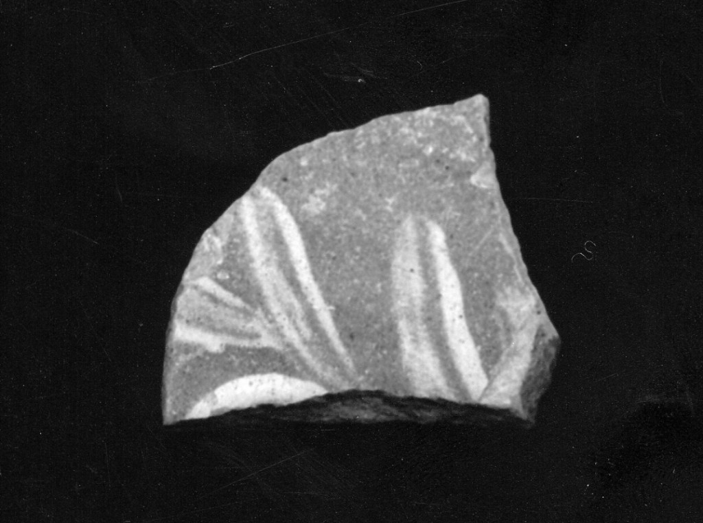 Motivo decorativo vegetale (parete, frammento) - manifattura abruzzese (fine/inizio secc. XVII/ XVIII)