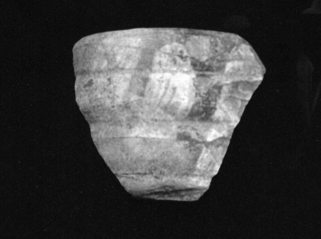 Motivo decorativo (parete di forma aperta, frammento) - manifattura abruzzese (fine/inizio secc. XVII/ XVIII)