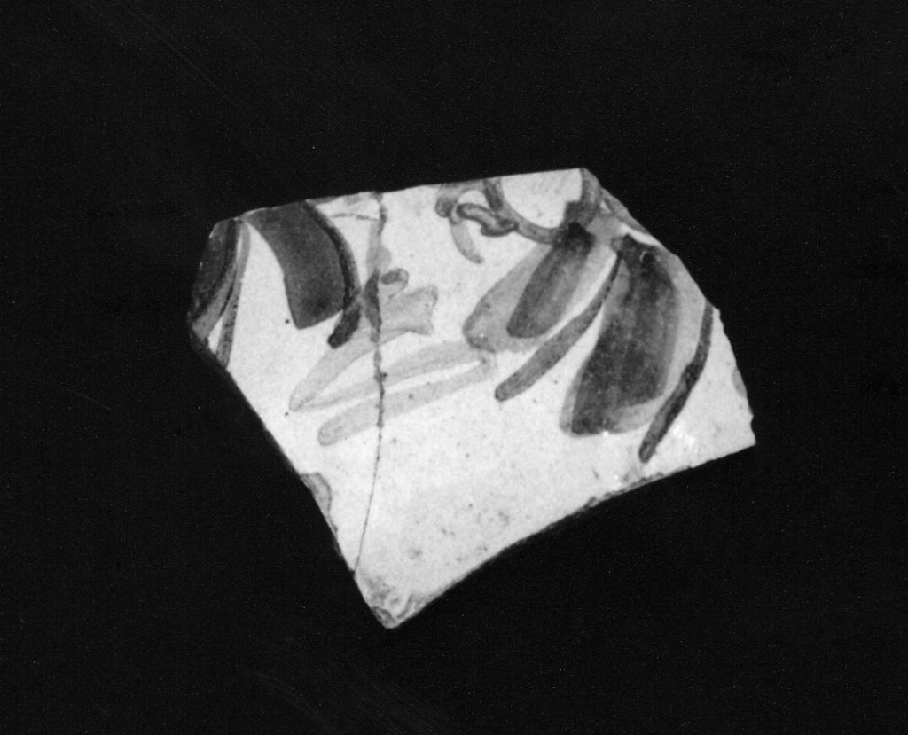 Motivo decorativo vegetale (parete, frammento) - manifattura abruzzese (sec. XVIII)