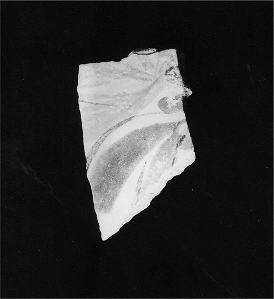 Motivo decorativo vegetale (parete, frammento) - manifattura abruzzese (sec. XVIII)