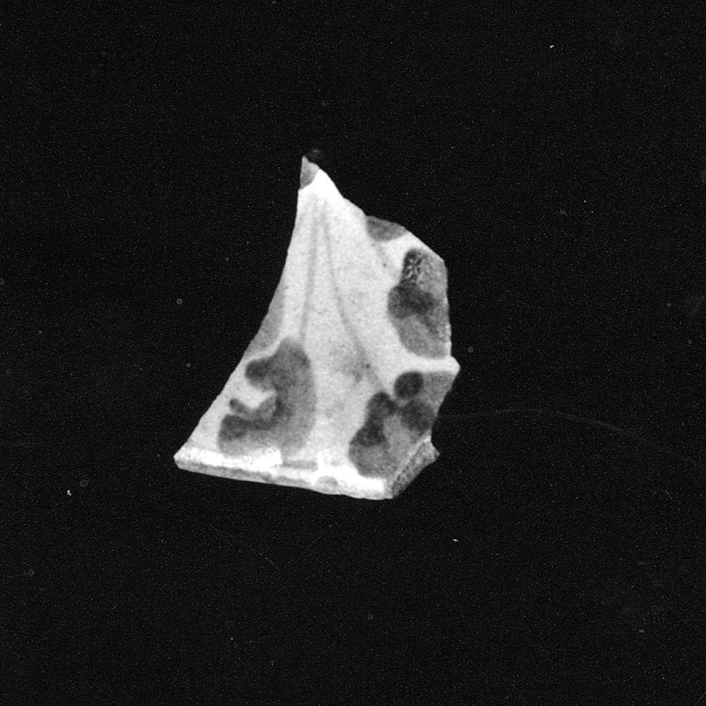 Motivo decorativo floreale (orlo di tazzina, frammento) - manifattura abruzzese (fine/inizio secc. XVII/ XVIII)