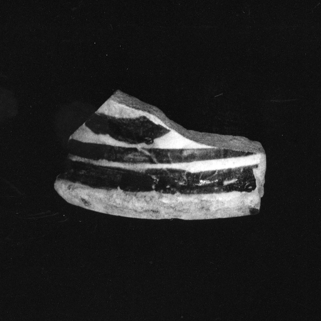 Motivo decorativo (fondo di boccale, frammento) - manifattura abruzzese (sec. XVI)