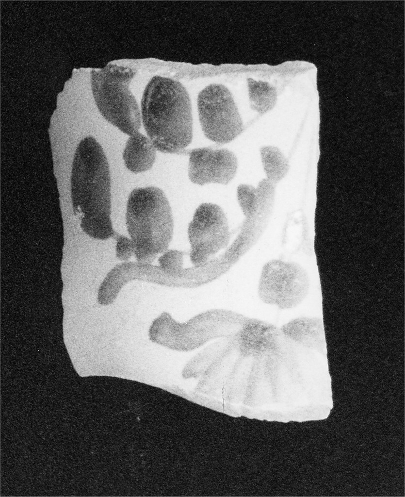 Motivo decorativo floreale (parete, frammento) - manifattura abruzzese (fine/inizio secc. XVIII/ XIX)