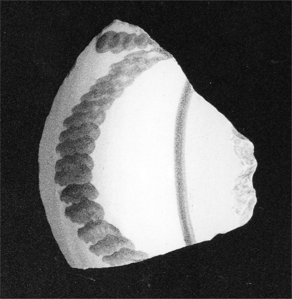 Motivo decorativo (a festoni) (pancia, frammento) - manifattura abruzzese (fine/inizio secc. XVIII/ XIX)