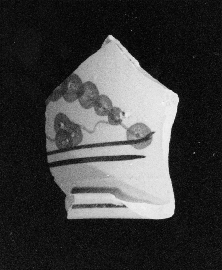 Motivo decorativo (orlo e parete, frammento) - manifattura abruzzese (sec. XIX)