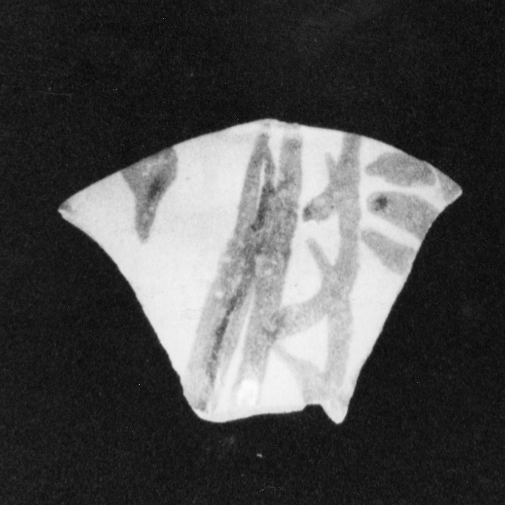 Motivo decorativo vegetale (parete, frammento) - manifattura abruzzese (sec. XVIII)