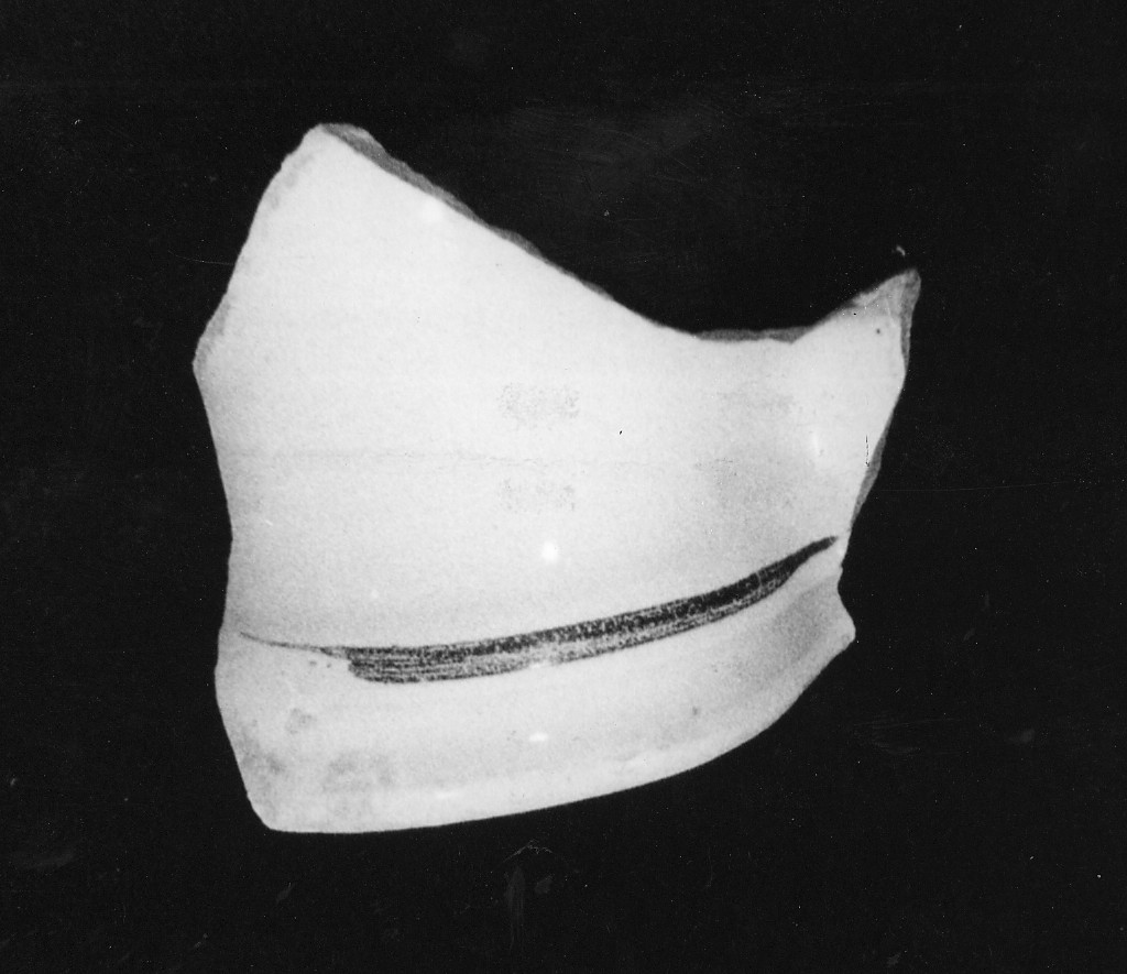 Motivo decorativo (orlo e parete di brocca, frammento) - manifattura abruzzese (fine/inizio secc. XVIII/ XIX)