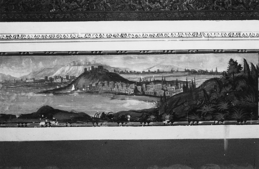 Paesaggio con citta' lagunari (dipinto) di Ronzi Vincenzo (ultimo quarto sec. XIX)
