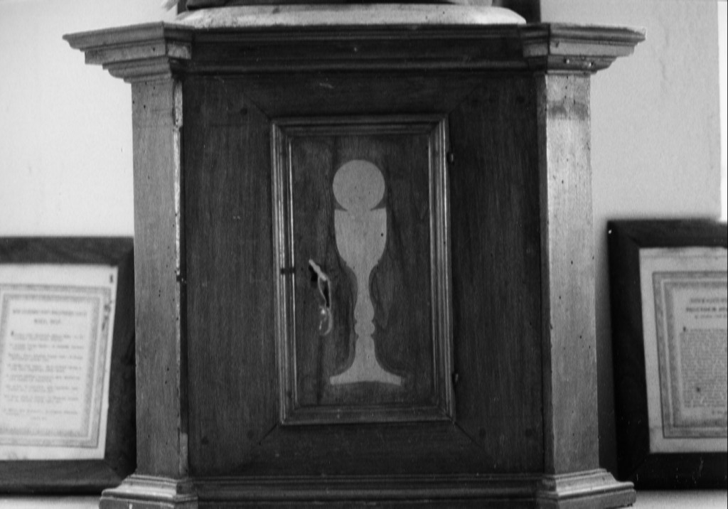 Calice eucaristico (tabernacolo - a tempietto) - ambito abruzzese (prima metà sec. XIX)