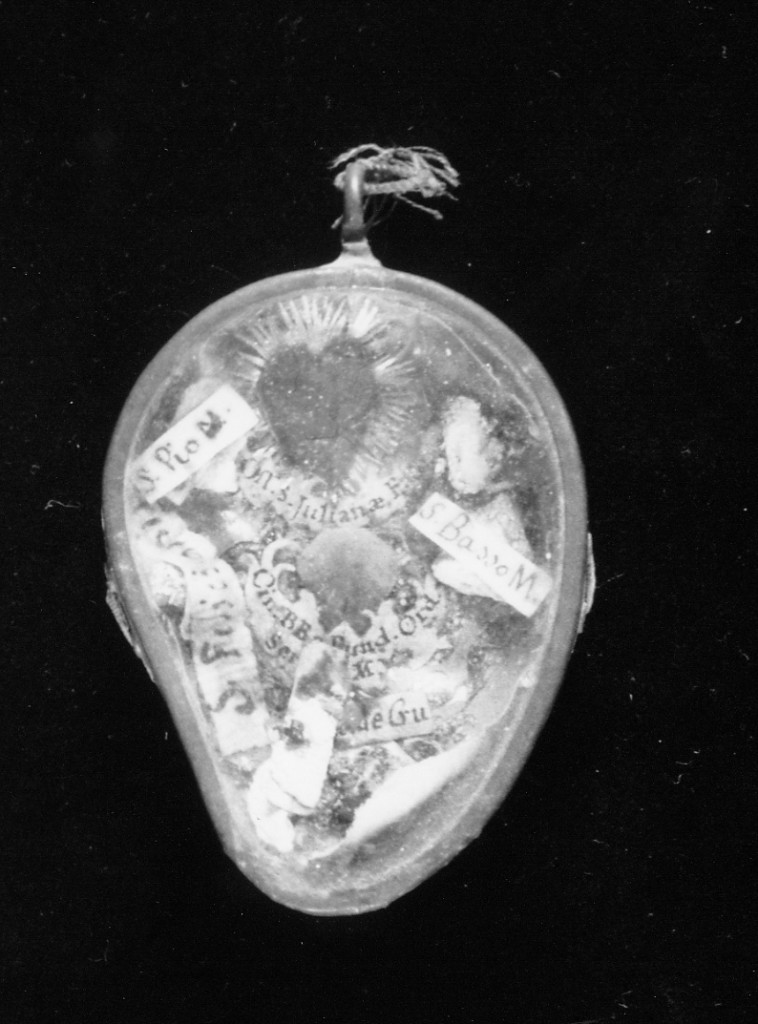 reliquiario a capsula - a pendente - produzione Italia centro-meridionale (secc. XVIII/ XIX)