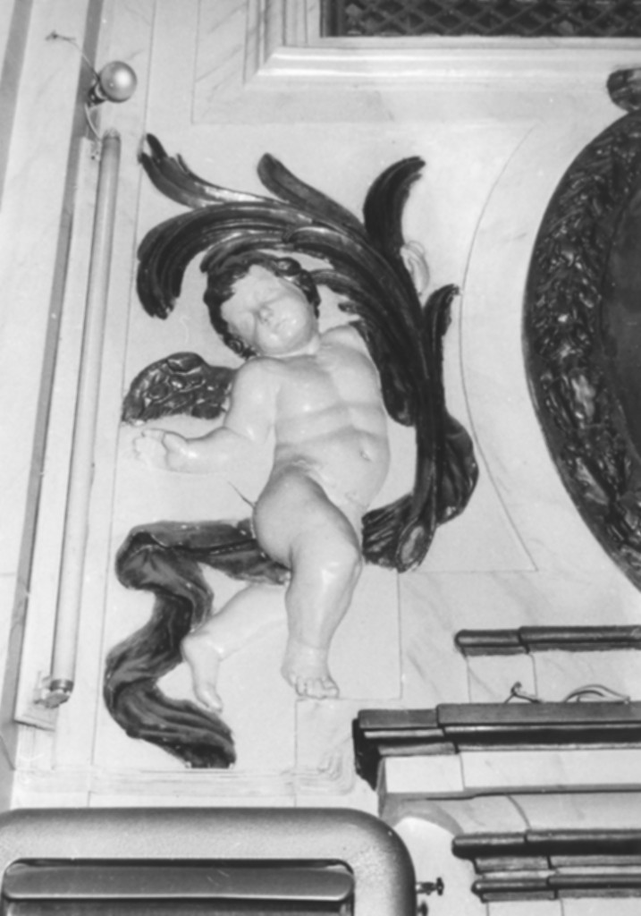 Angeli reggipalma (scultura, serie) di Gianni G (sec. XVIII)