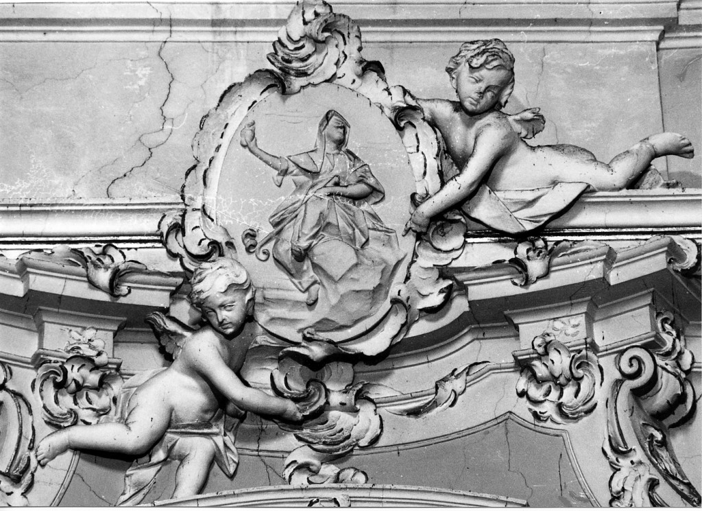 Santa Teresa d'Avila (medaglione) di Mambrini C (sec. XVIII)