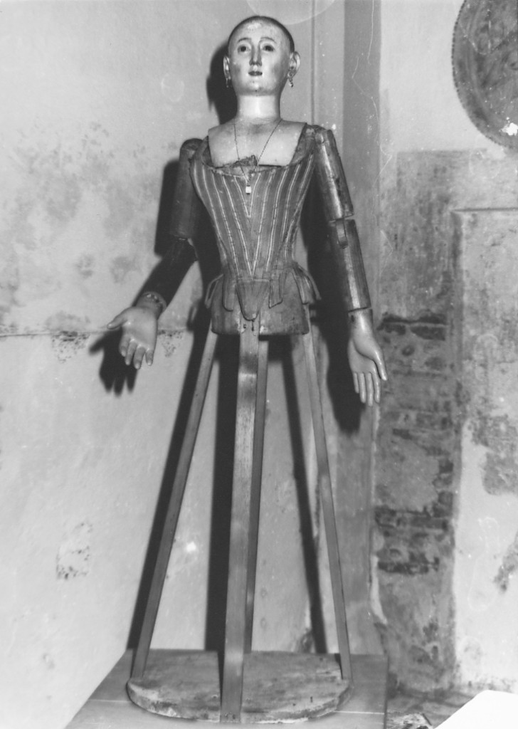 Madonna con personaggi che implorano il suo aiuto (manichino) - ambito Italia centrale (sec. XVIII)