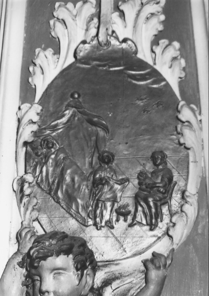 Nascita di Maria Vergine (medaglione) - ambito Italia centrale (sec. XVIII)