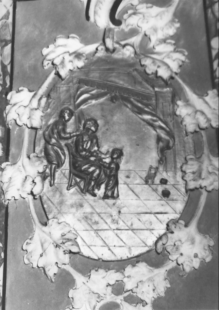 Educazione di Maria Vergine (medaglione) - ambito Italia centrale (sec. XVIII)