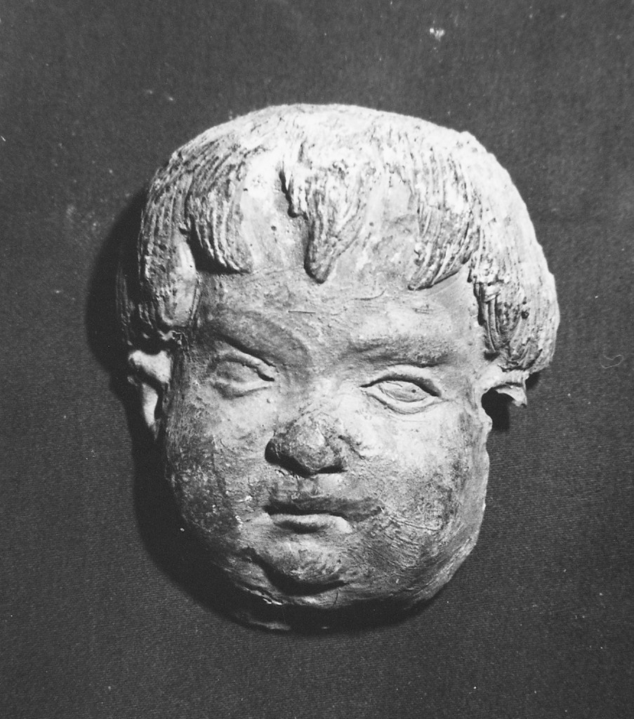 Testa di putto (scultura) - ambito Italia centrale (sec. XVIII)