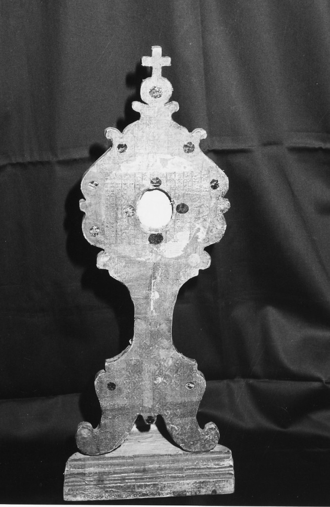 reliquiario - a ostensorio - ambito Italia centrale (sec. XIX)