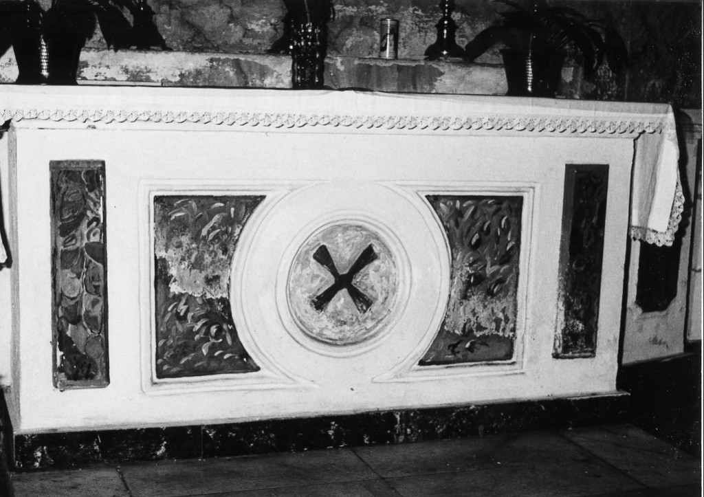 Motivi decorativi a finti marmi (altare - a blocco) di Terzani Alessandro (sec. XVIII)