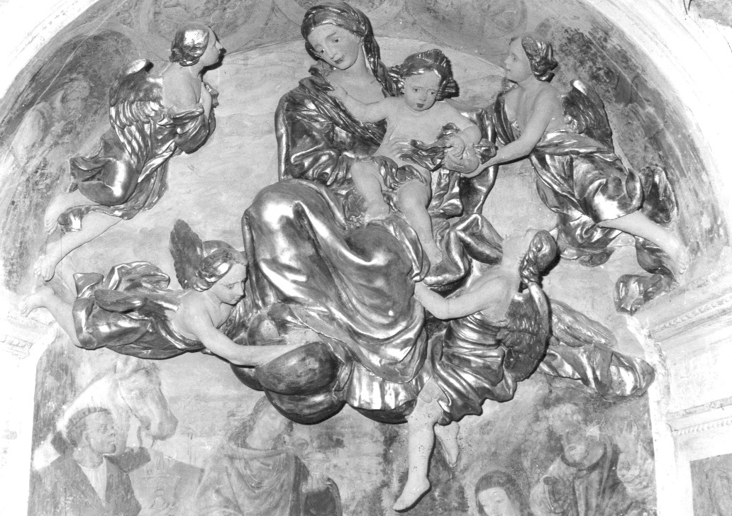 Madonna con Bambino e angeli (gruppo scultoreo) - ambito Italia centrale (sec. XVIII)