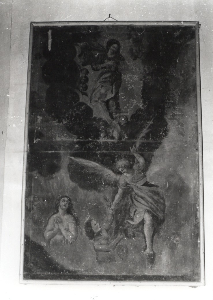 Madonna che intercede per le anime del purgatorio (dipinto) - ambito Italia centrale (sec. XVII)