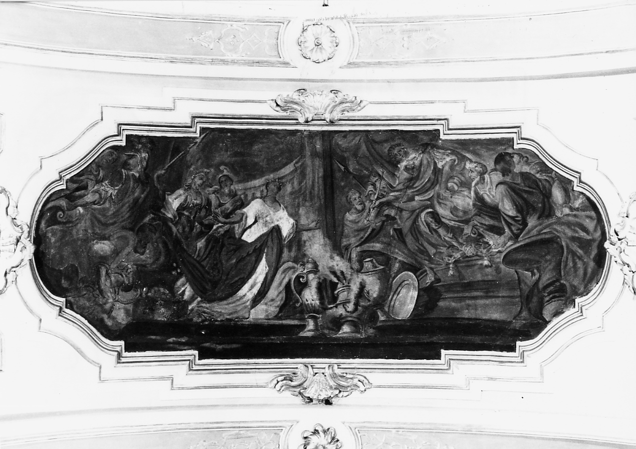 Salomone e la regina di Saba (dipinto) di Teodoro Ludovico (attribuito) (secc. XVIII/ XIX)