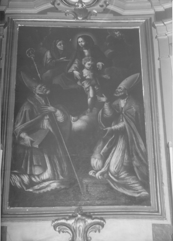 Madonna con Bambino e Sant'Anna tra i Santi Vescovi Donato e Biagio (dipinto) - ambito Italia centrale (ultimo quarto sec. XVIII)