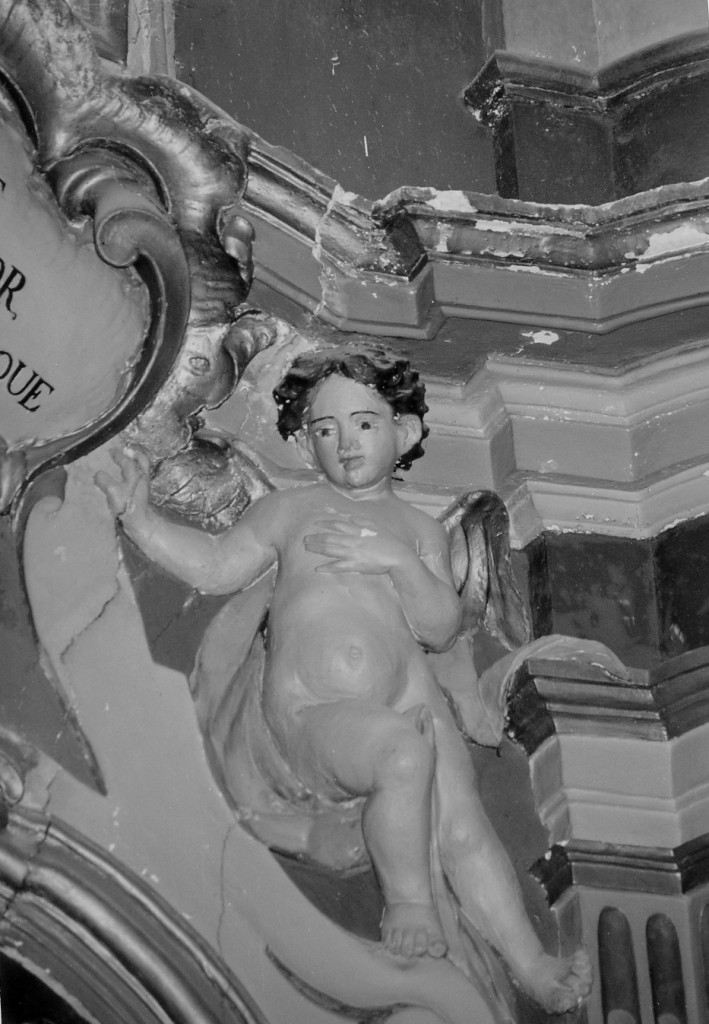 Angioletto reggitarga (scultura, serie) - ambito Italia centrale (ultimo quarto sec. XVIII)