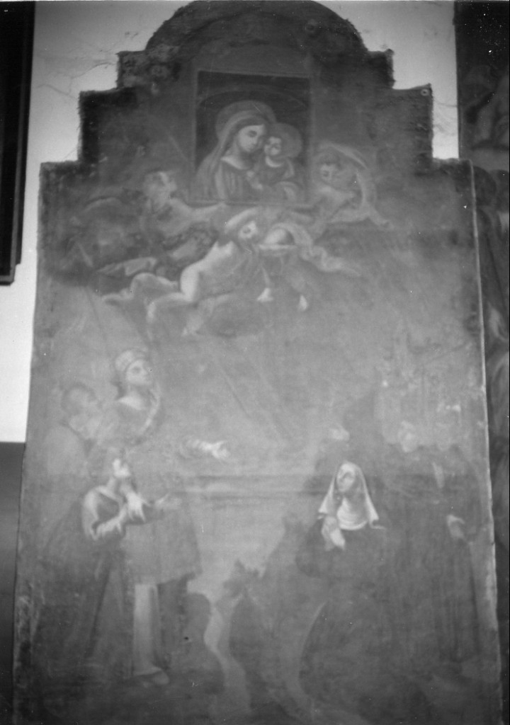 Madonna con Bambino in gloria (dipinto) - ambito Italia centrale (sec. XVIII)