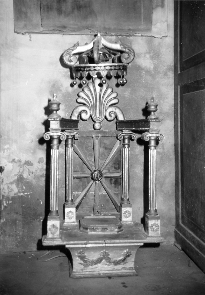 tronetto per esposizione eucaristica - ambito Italia centrale (sec. XIX)