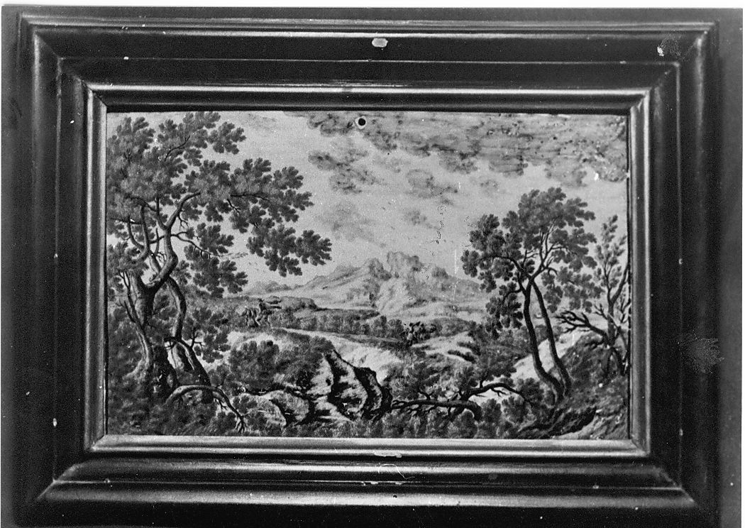 paesaggio (targa) di Grue Anastasio (attribuito) (prima metà sec. XVIII)